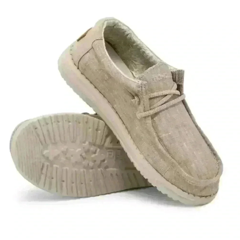 Hey Dude Toddler The Wally Beige Slip On Loafer Boat Shoe Toddler K9